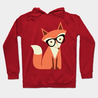 Cute Cartoon Hipster Fox Hoodie